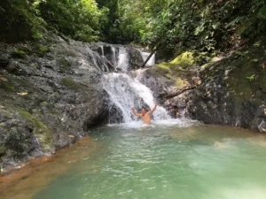 jaco costa rica waterfalls person swiming