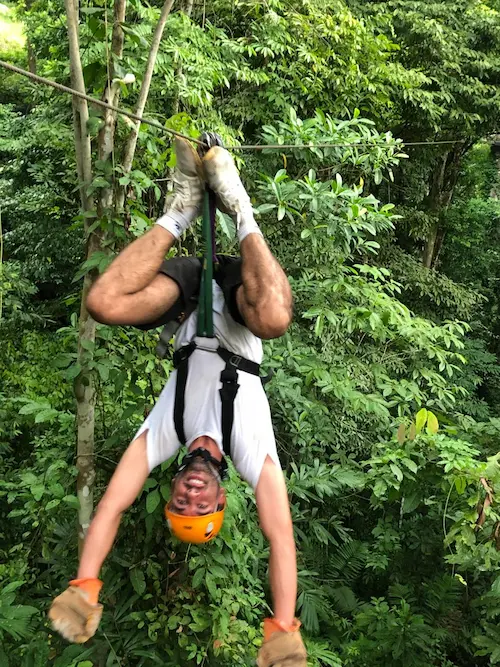 zipline jaco upside down