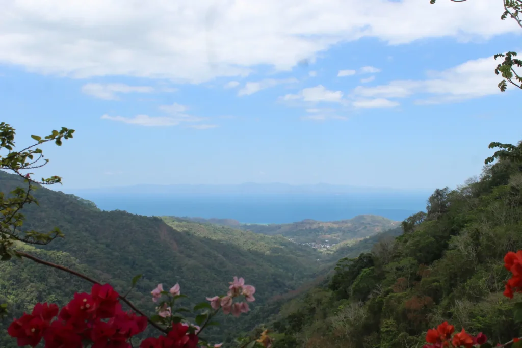 Scenic mountain landscape near Jaco Costa Rica viewed during a guided countryside tour