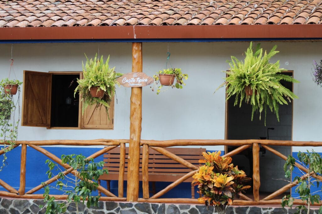 Traditional building at Doka Coffee Plantation in Costa Rica during a guided tour