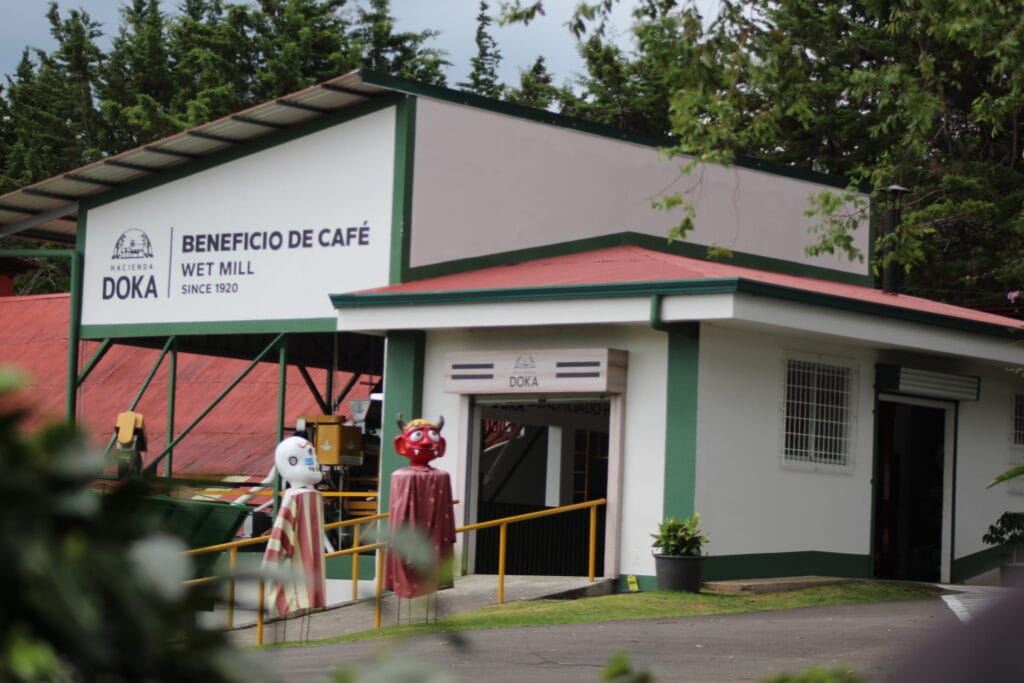 Coffee processing facility at Doka Coffee Plantation in Costa Rica