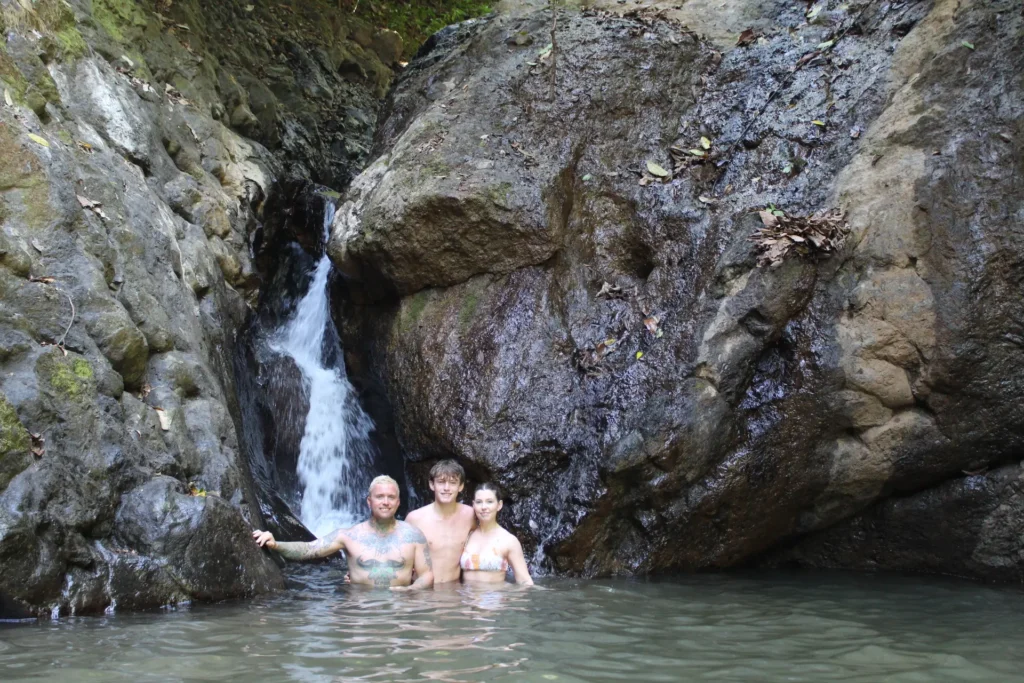 Hidden waterfall near Jaco Costa Rica during a guided tour
