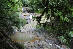 Small waterfalls and natural pools during a Jaco waterfall tour in Costa Rica