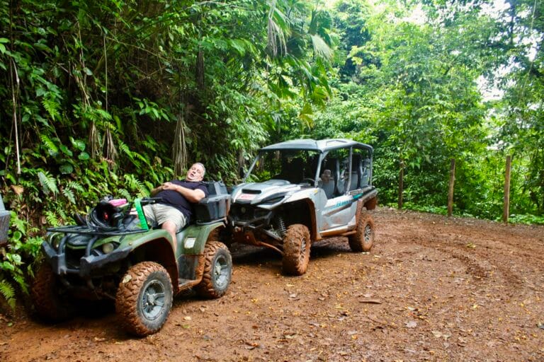 Visitors exploring Costa Rica on a guided adventure tour from Jaco without needing a rental car