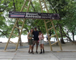 Family enjoying the beach at Manuel Antonio National Park