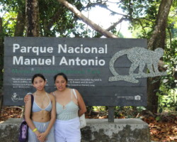 Family visiting Manuel Antonio National Park in Costa Rica