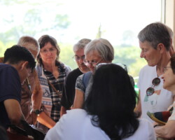Guests learning about coffee production at Doka Coffee Plantation in Costa Rica