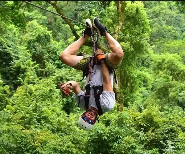 zipline jaco upside down